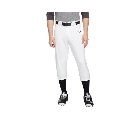 Nike Vapor Select High Black Piped 3/4 Baseball Pant Men's L White BQ9021-106 - Picture 2 of 7